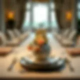 Exquisite formal table setting with fine china and elegant cutlery