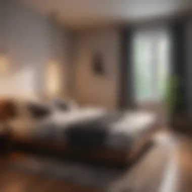 Innovative layout design for small bedroom efficiency