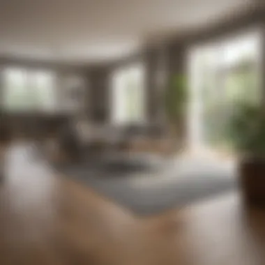 Illustration of measuring different areas in a home