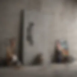 Tools required for hanging artwork on concrete walls