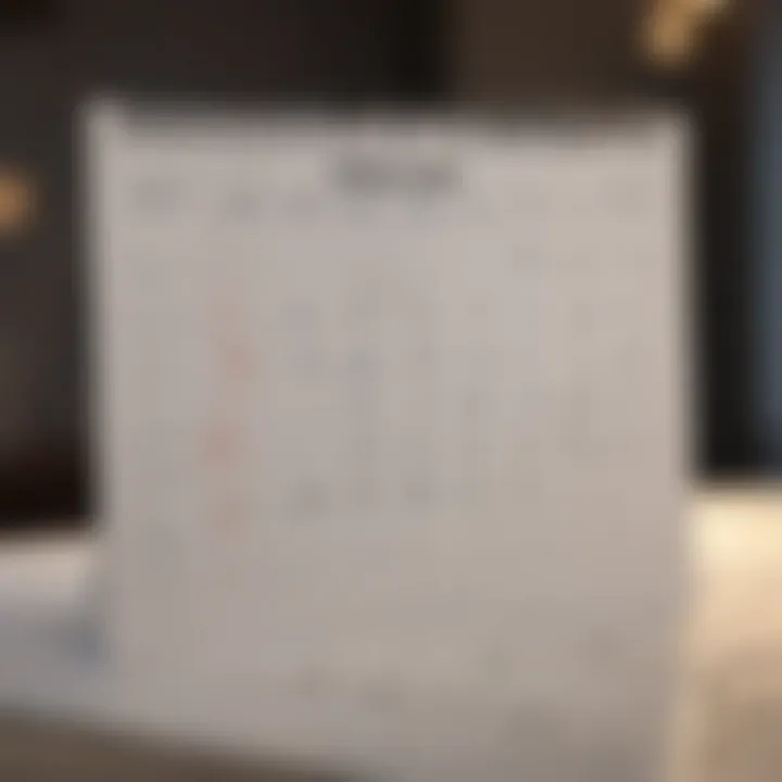 A well-organized calendar highlighting flexible rental dates.