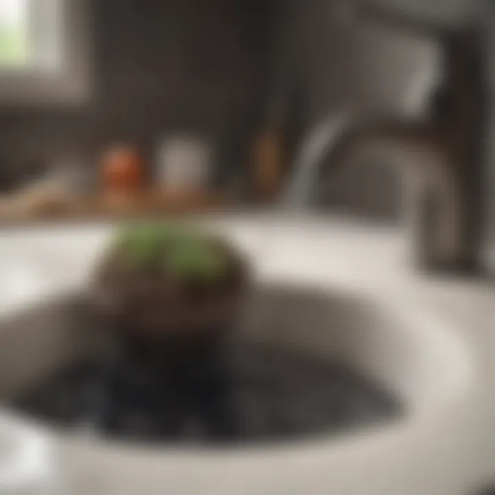 Illustration of natural ingredients for unclogging drains