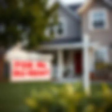 A rental property with a 'For Rent' sign displayed.