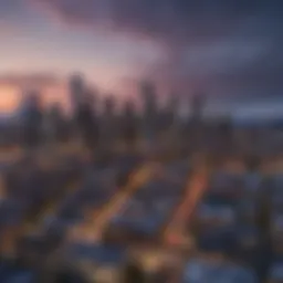 Panoramic view of Seattle skyline with prominent buildings