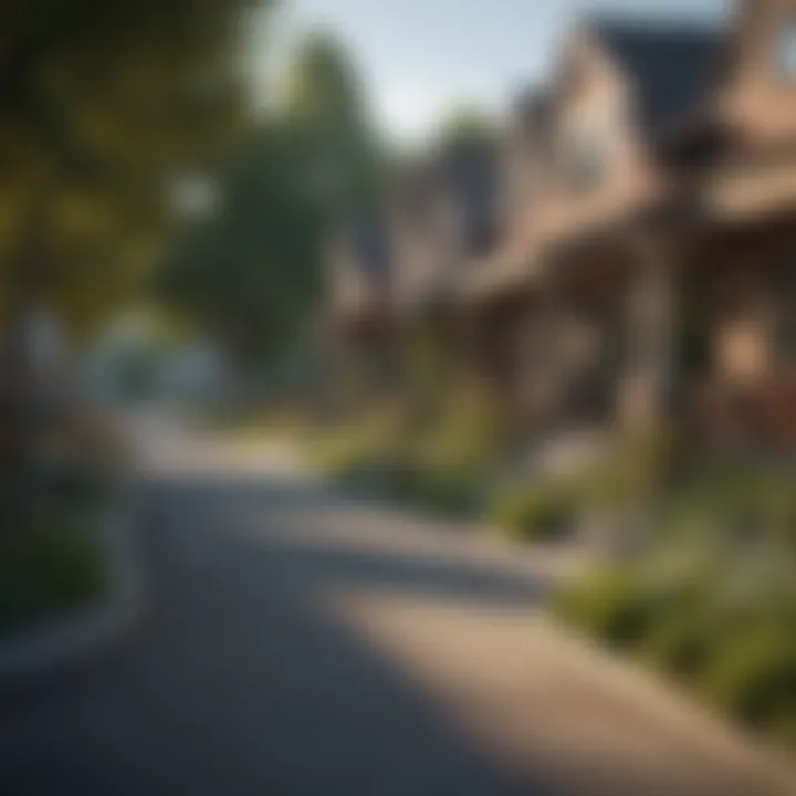 A scenic view of a neighborhood illustrating location benefits.