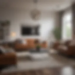 Modern living room setup with minimalistic design