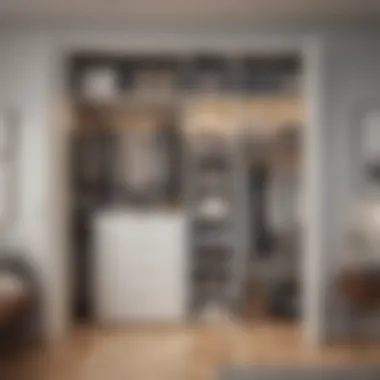 Vertical Space Optimization in Closet Systems Efficient use of vertical space with hanging organizers and storage solutions