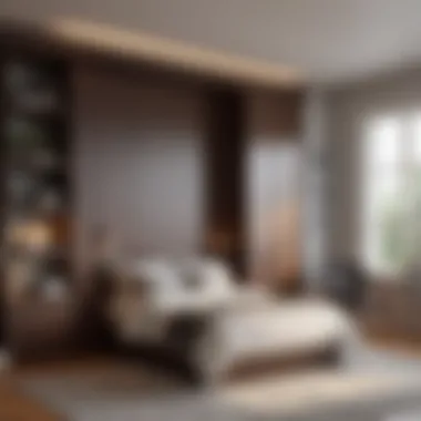 Murphy Bed Integration Elegant murphy bed seamlessly integrated into a wall