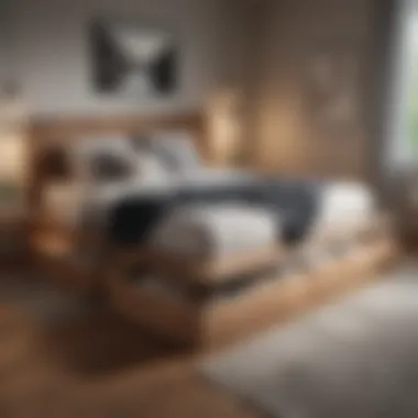 Platform Bed with Smart Storage Smart storage solutions under a platform bed