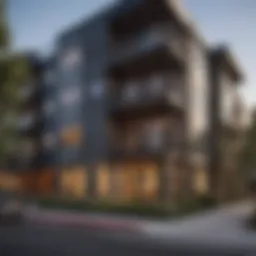 Exterior view of Parc Station Apartments showcasing modern architecture