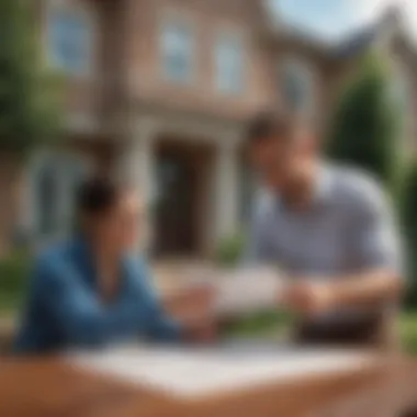Financial Planning for Property Buyers A financial planner reviewing documents with a client