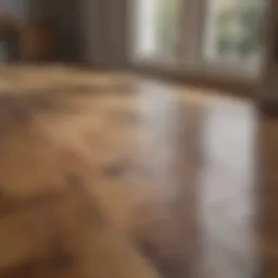 A beautiful wooden floor in a well-lit room showcasing its natural grain.