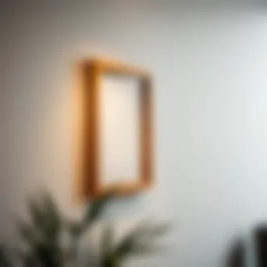 Close-up of a picture frame securely mounted on the wall, highlighting the mounting technique used.