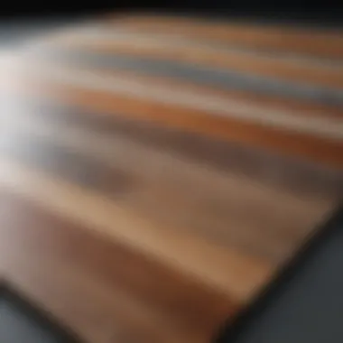 Different types of laminate samples arranged aesthetically