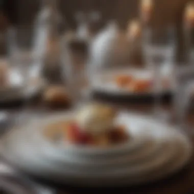 An Exquisite Display of Dinnerware Elegant table setting showcasing fine china and glassware