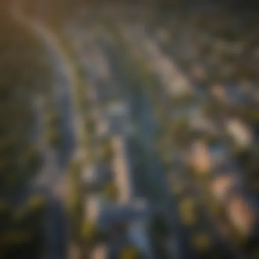 Aerial view of a vibrant San Antonio neighborhood showcasing parks and residential areas