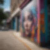 Vibrant street art in downtown Austin