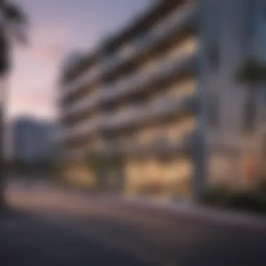 Urban Living in San Diego Modern apartment complex in downtown San Diego