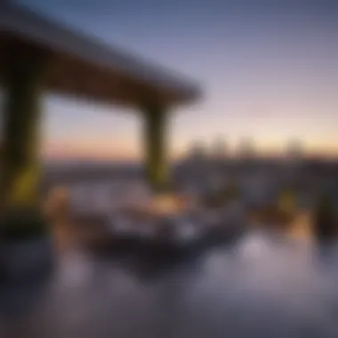 Stunning Rooftop Terrace Overlooking the City Rooftop terrace with stunning city views