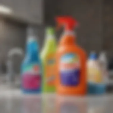 Understanding Cleaning Products: Functions and Labels A variety of cleaning products with labels highlighting their functions