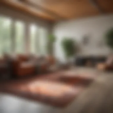 A cozy living room featuring a stain-resistant rug