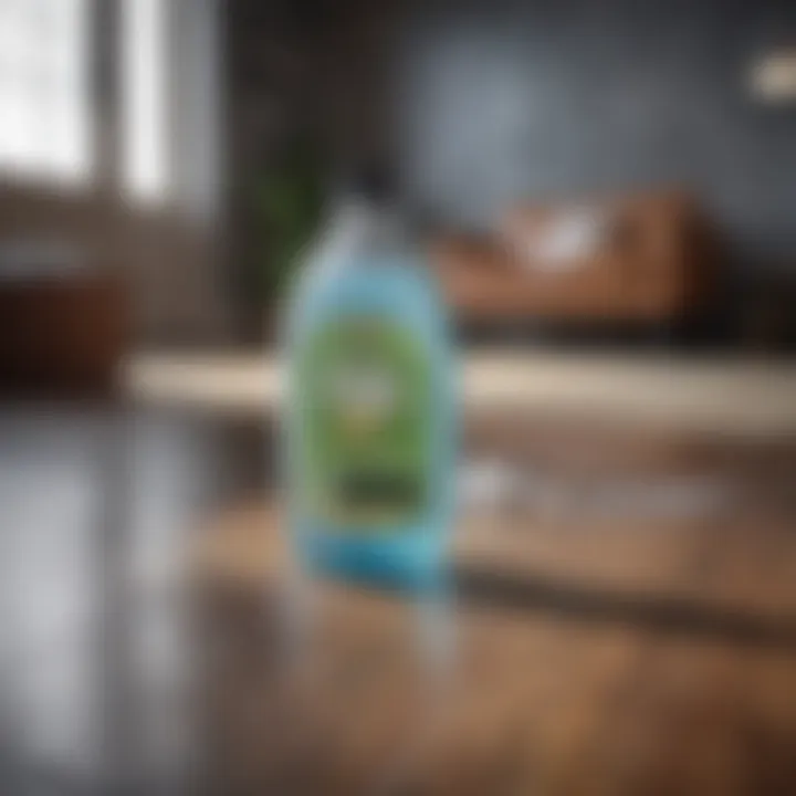 A variety of cleaning products suitable for area rugs.
