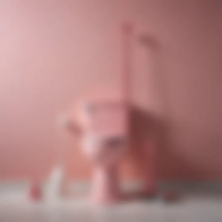 Comparative view of traditional and pink toilet plungers