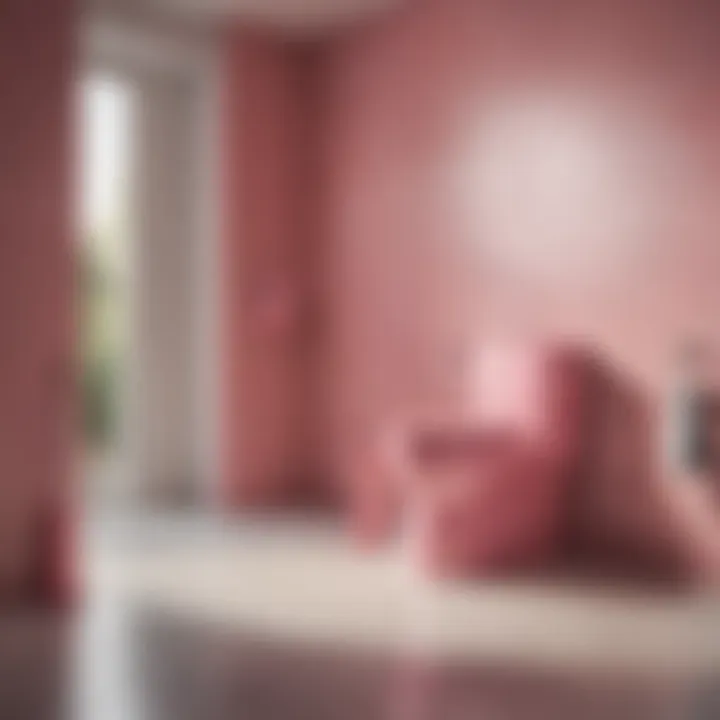 Pink toilet plungers displayed in a modern bathroom setting