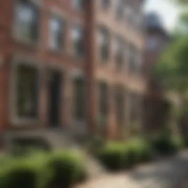 Historic Charm of Boston Townhouses Charming exterior of a Boston townhouse showcasing historic architecture