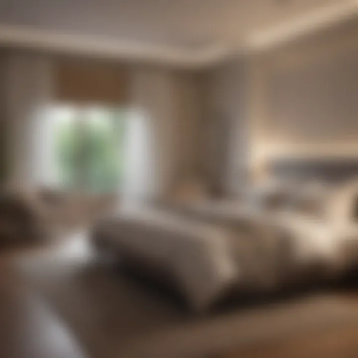 A tranquil bedroom with a tidy appearance and inviting atmosphere