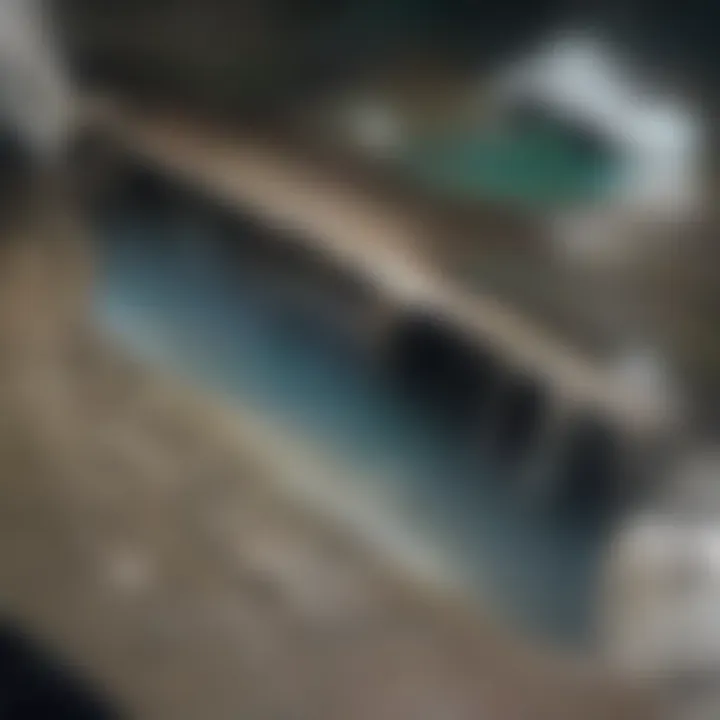 A clean drain with water flowing freely