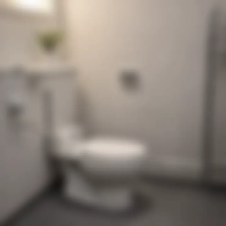 Toilet bowl with a visible clog obstruction