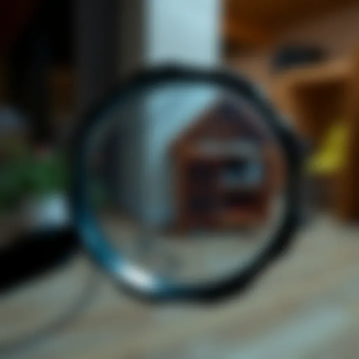 A magnifying glass highlighting critical issues in home maintenance