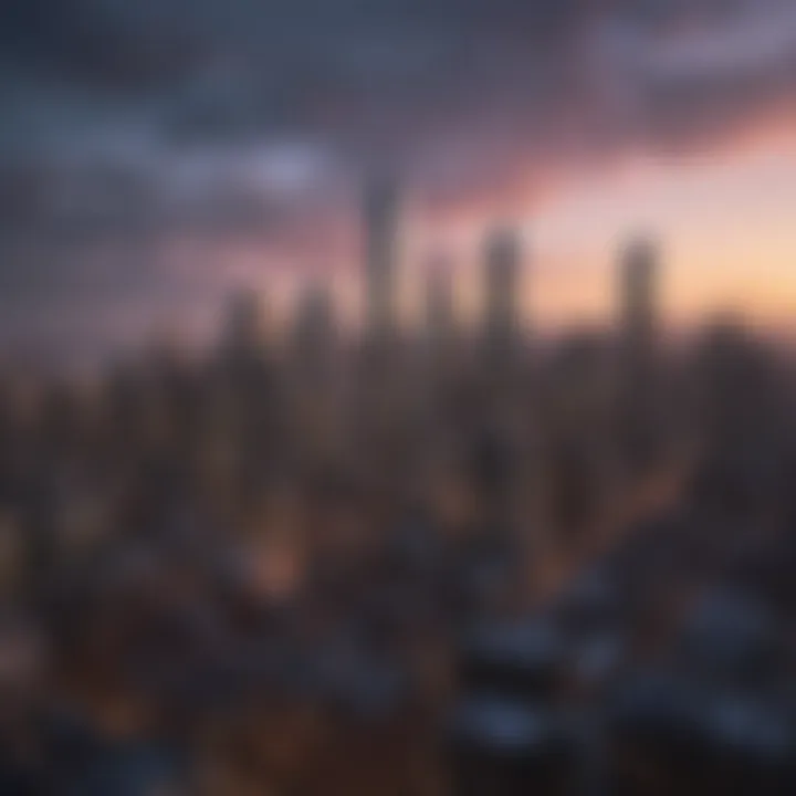 A skyline view showcasing NYC co-op buildings