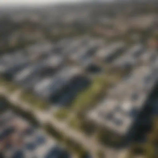 Aerial view of UC San Diego campus showcasing housing options