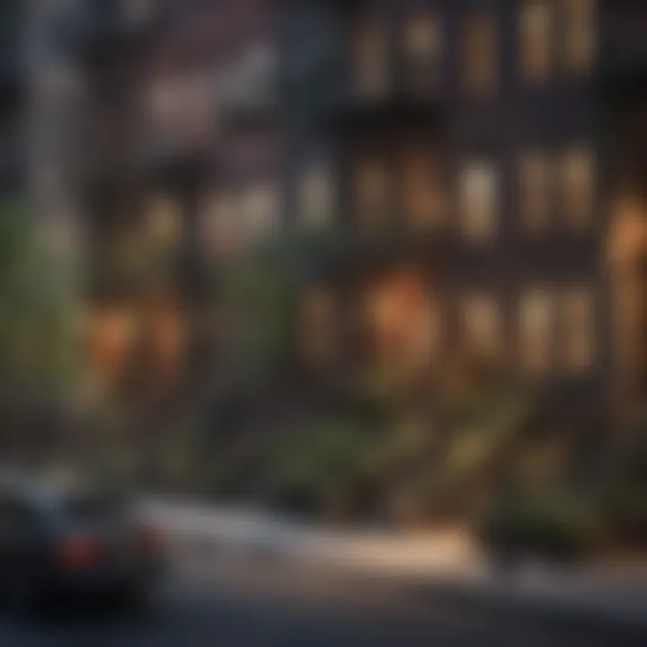 Map highlighting different neighborhoods in Manhattan and their property prices