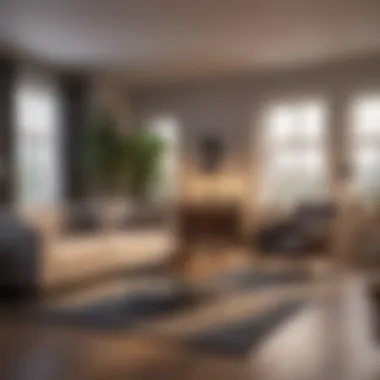 Contemporary Studio Living A stylish studio apartment showcasing modern furniture and decor.