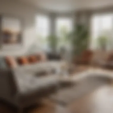 Stylish Interior of a Venice Beach Rental Luxurious rental apartment interior with modern furnishings.