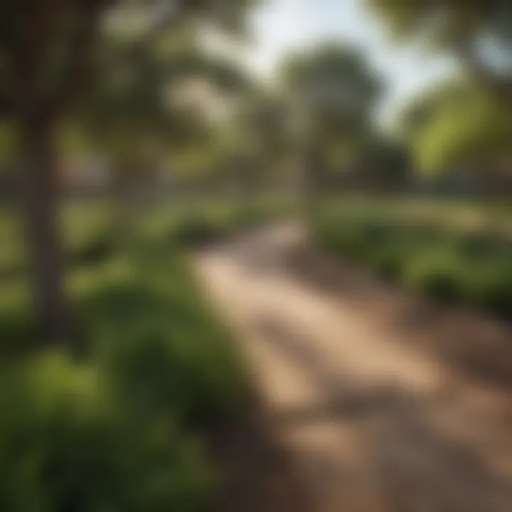 Community park nearby Vineyard House Apartments with walking paths