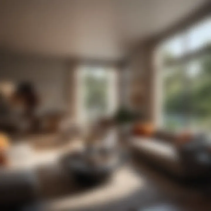 Luxurious living room interior with stylish furnishings