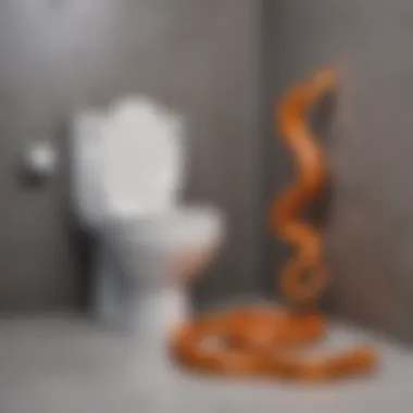 Different types of toilet snakes in a store A variety of toilet snakes displayed in a store aisle