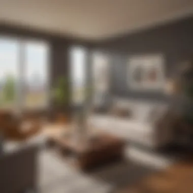 Cozy apartment interior reflecting a typical Washington D.C. living space with modern amenities.