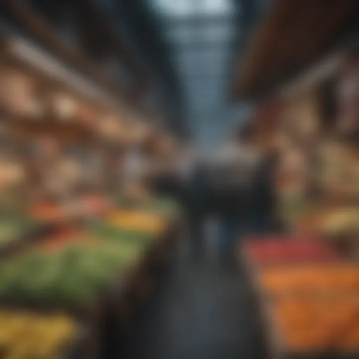 A bustling local market with diverse offerings in a Seattle neighborhood.
